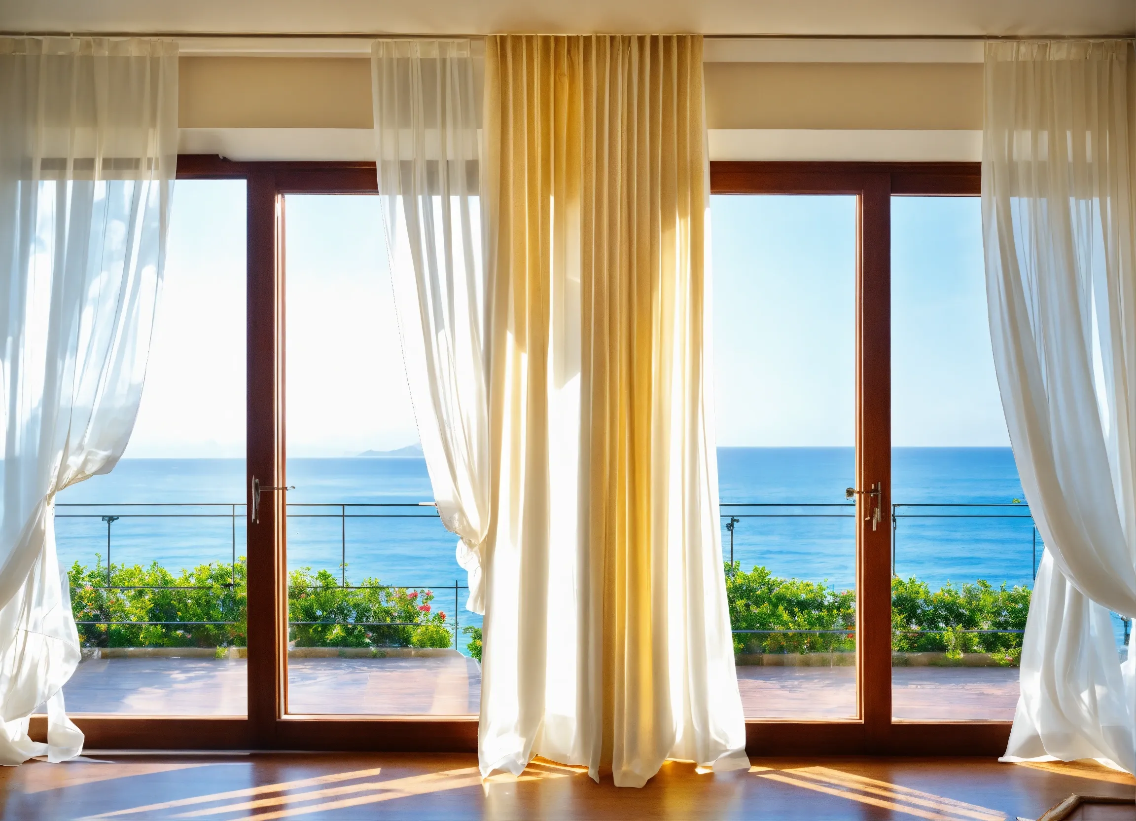 Natural linen fabric with visible texture and light filtering capability